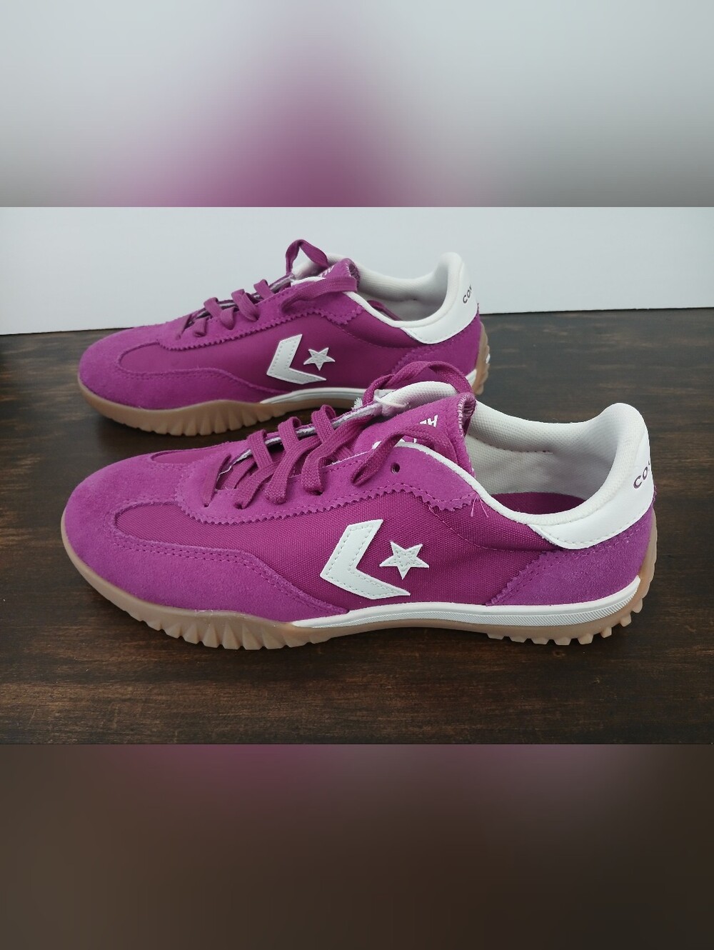 Converse Run Star Trainer Ox Quantum Violet Suede Upper Sneakers Women's Size 7